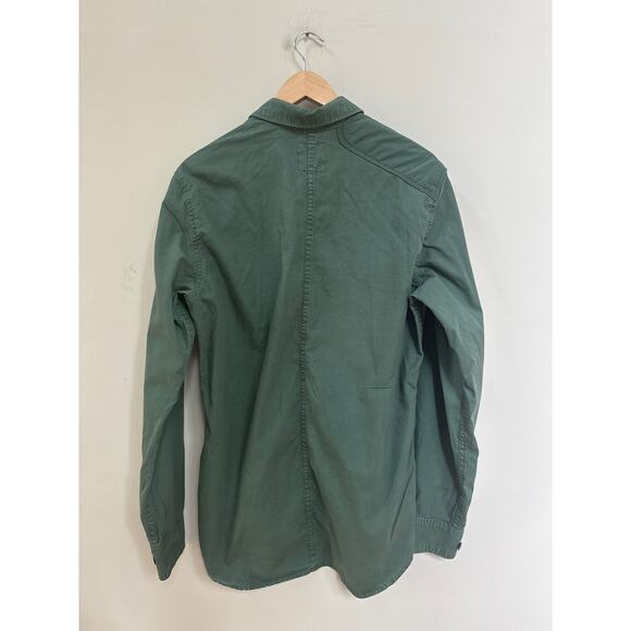 G Star Raw Button Up Tactical Olive Green Button Up Shirt Zippered Pocket - Picture 6 of 6